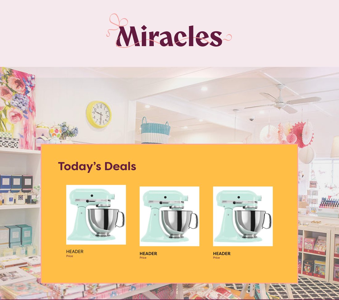 Miracles site screenshot